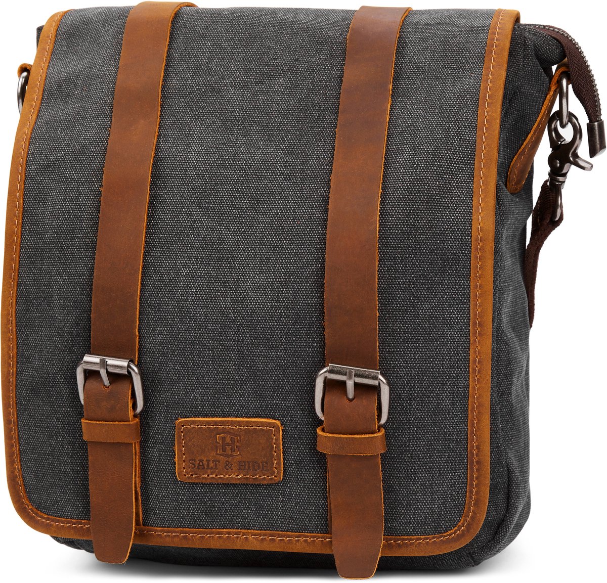 Sergio Grijze & Tankleurige Dunne Messenger Bag