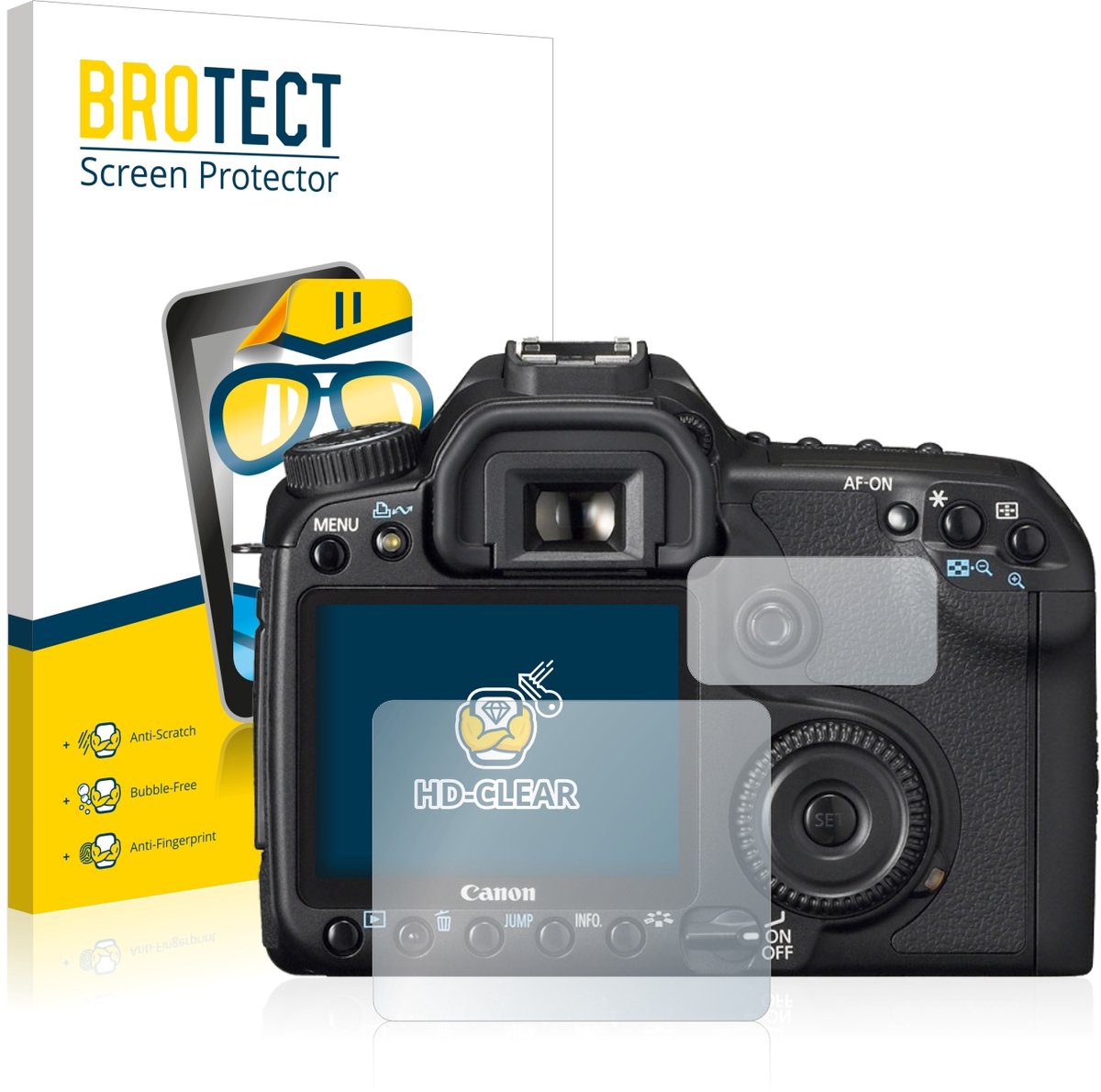 BROTECT - Screenprotector voor Canon EOS 40D - Folie Beschermfolie transparant 2 Stuks