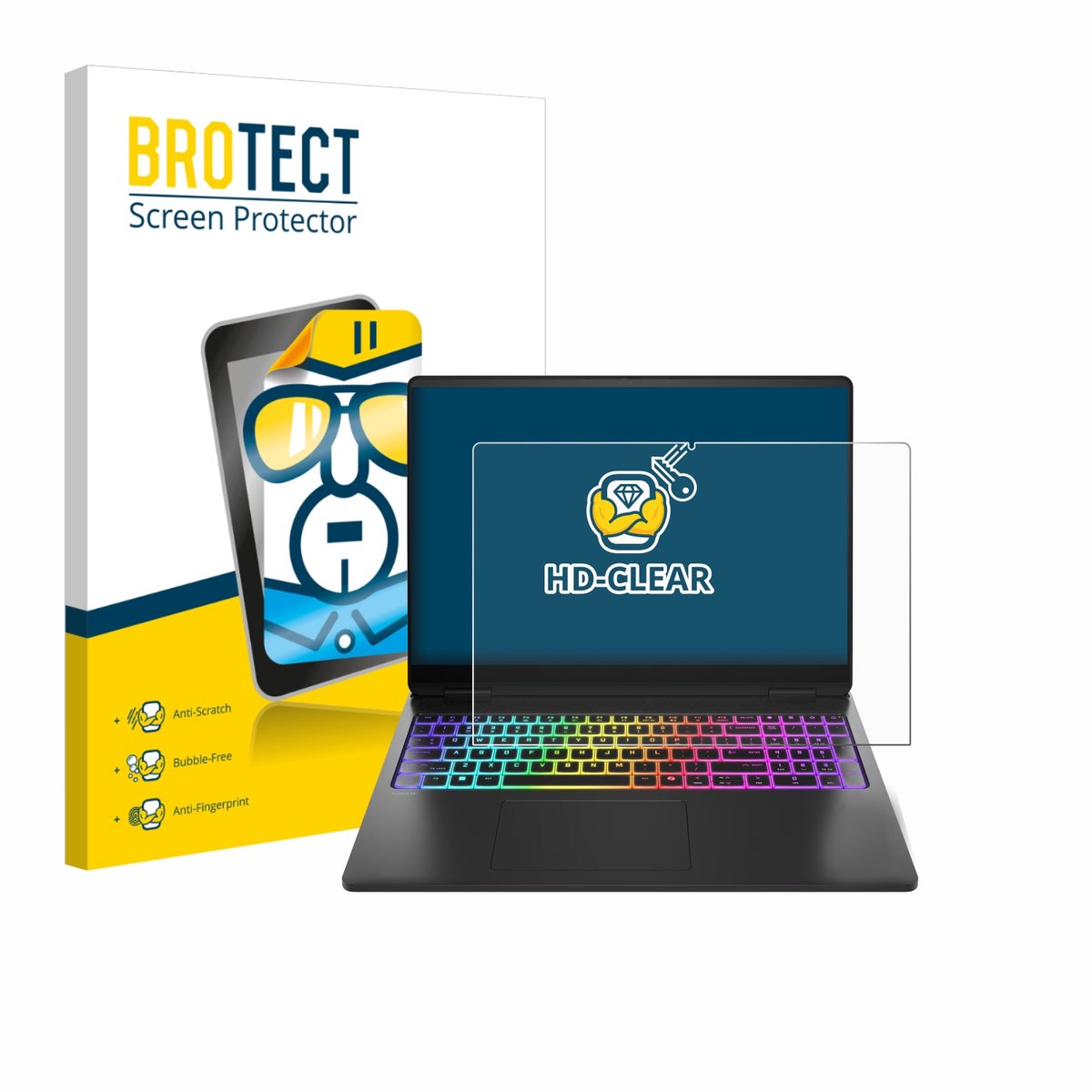 BROTECT - Screenprotector voor HP Omen Max 16 - Folie Beschermfolie transparant