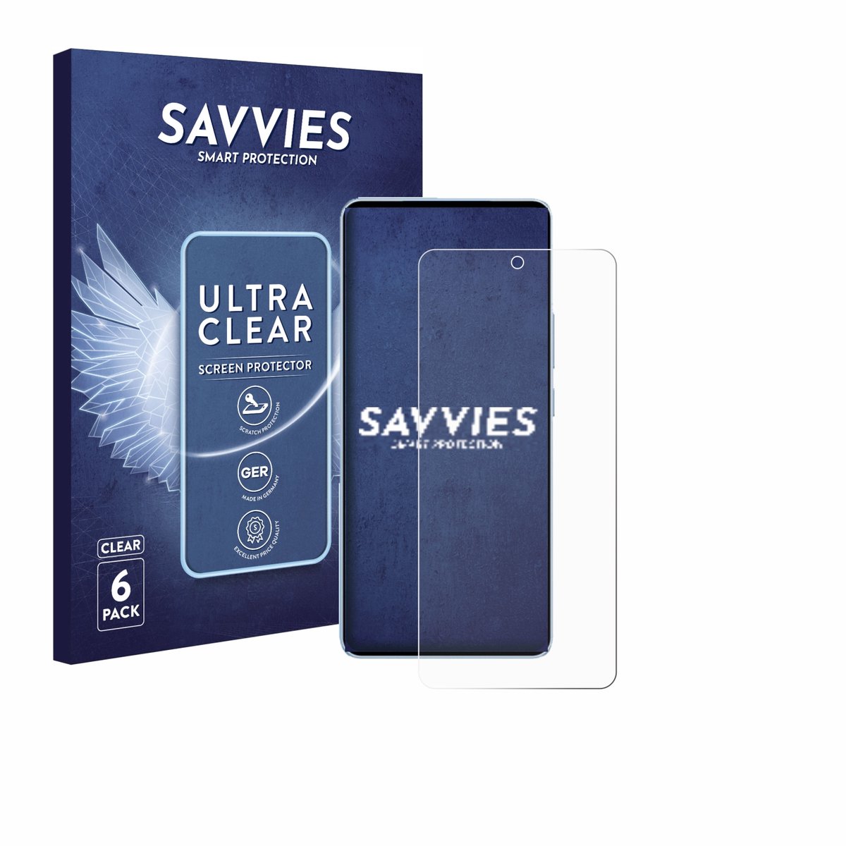 Savvies - Screenprotector voor Vivo iQOO Neo 10 - Folie Beschermfolie transparant 6 Stuks