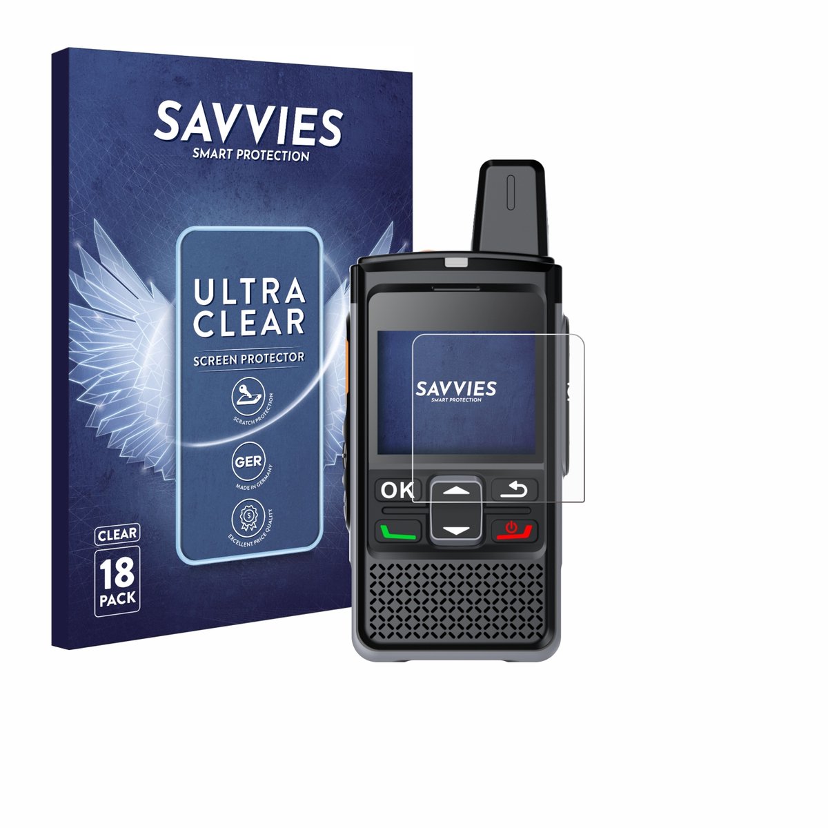 Savvies - Screenprotector voor Hytera PNC360S - Folie Beschermfolie transparant 18 Stuks