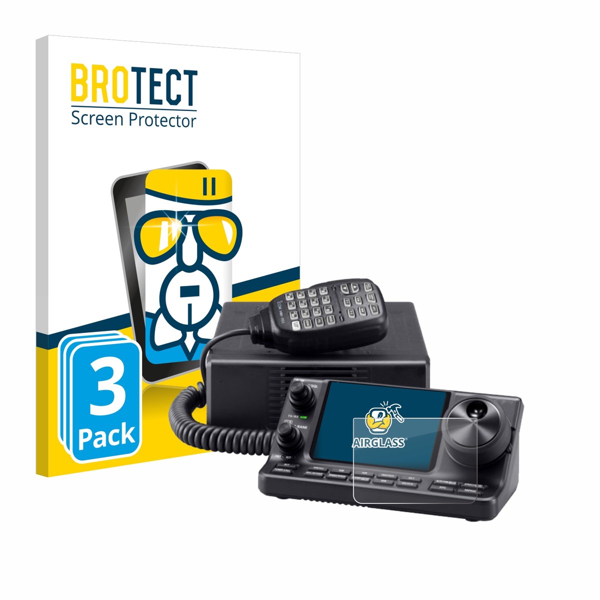 Screenprotector 3 Stuks voor Icom IC-7100 Beschermglas transparant
