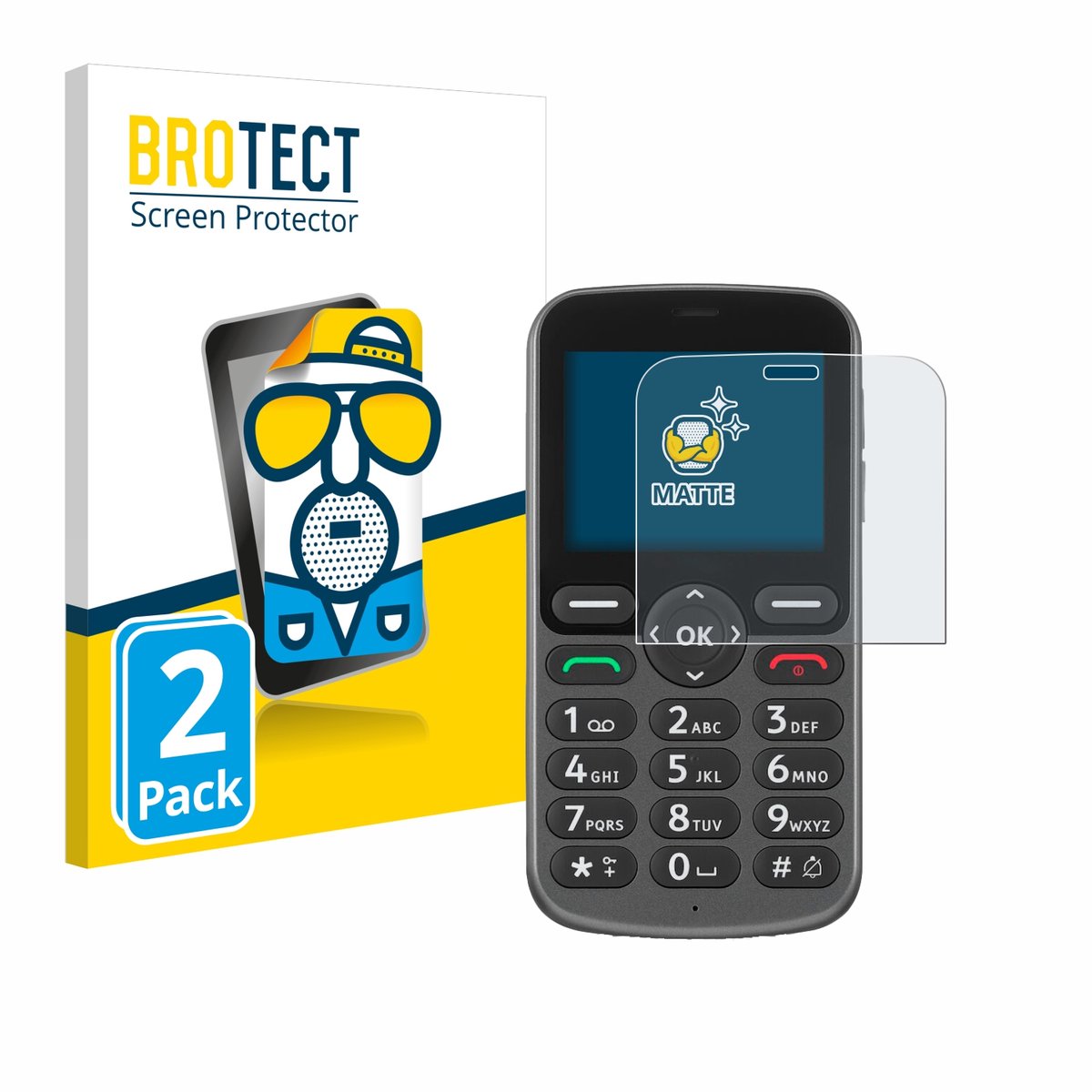BROTECT - Screenprotector voor Doro 5860 - Folie Beschermfolie matte 2 Stuks