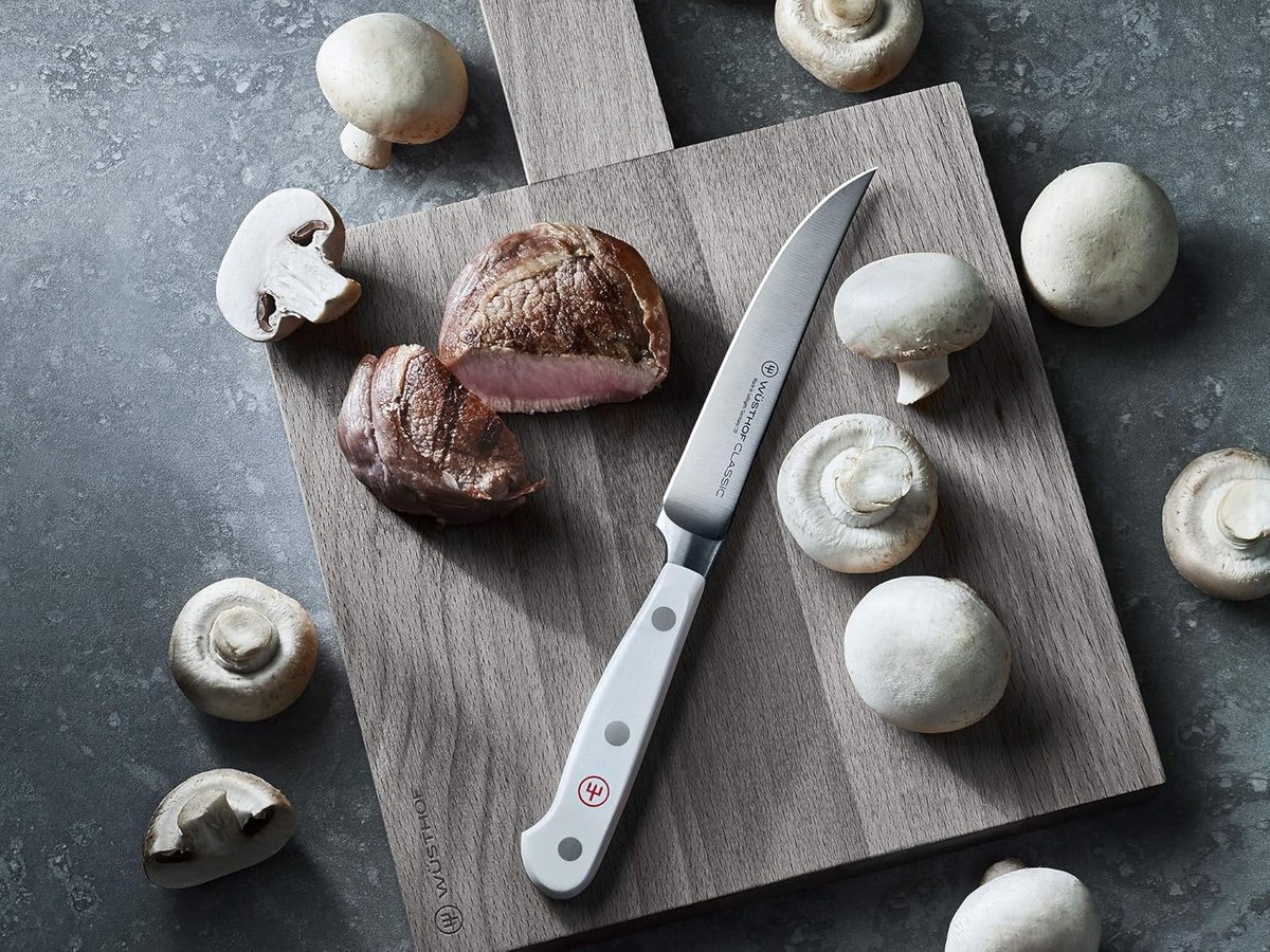 Steakmes 12 cm Wit - Professioneel Vleesmessen voor Steak en Vlees