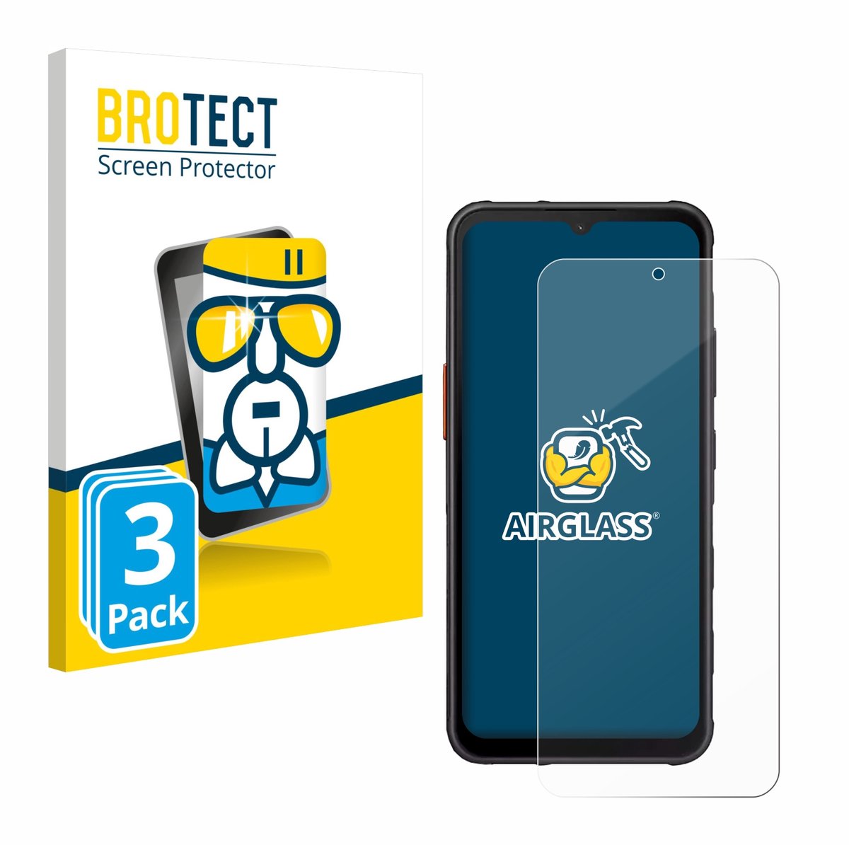 Screenprotector 3 Stuks voor Samsung Galaxy XCover 7 Pro Beschermglas transparant