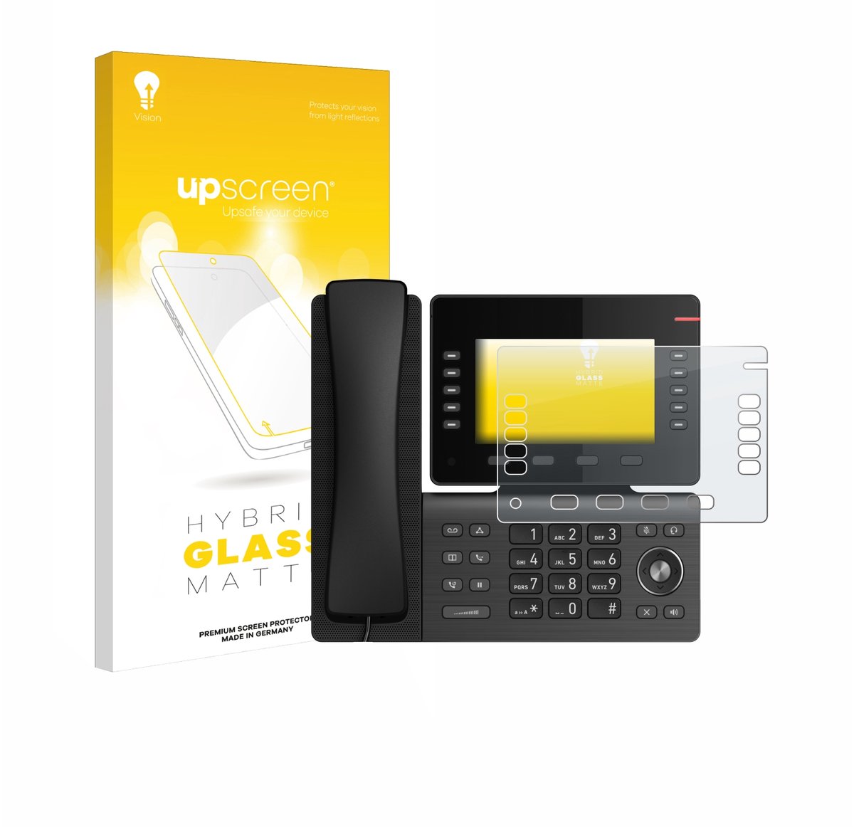 upscreen - Screenprotector voor Snom D865 - Folie Beschermfolie Beschermglas matte