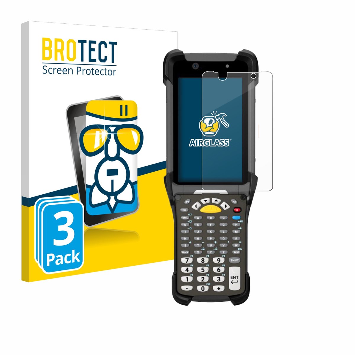 Screenprotector 3 Stuks voor Zebra MC9300/ MC930P Beschermglas transparant