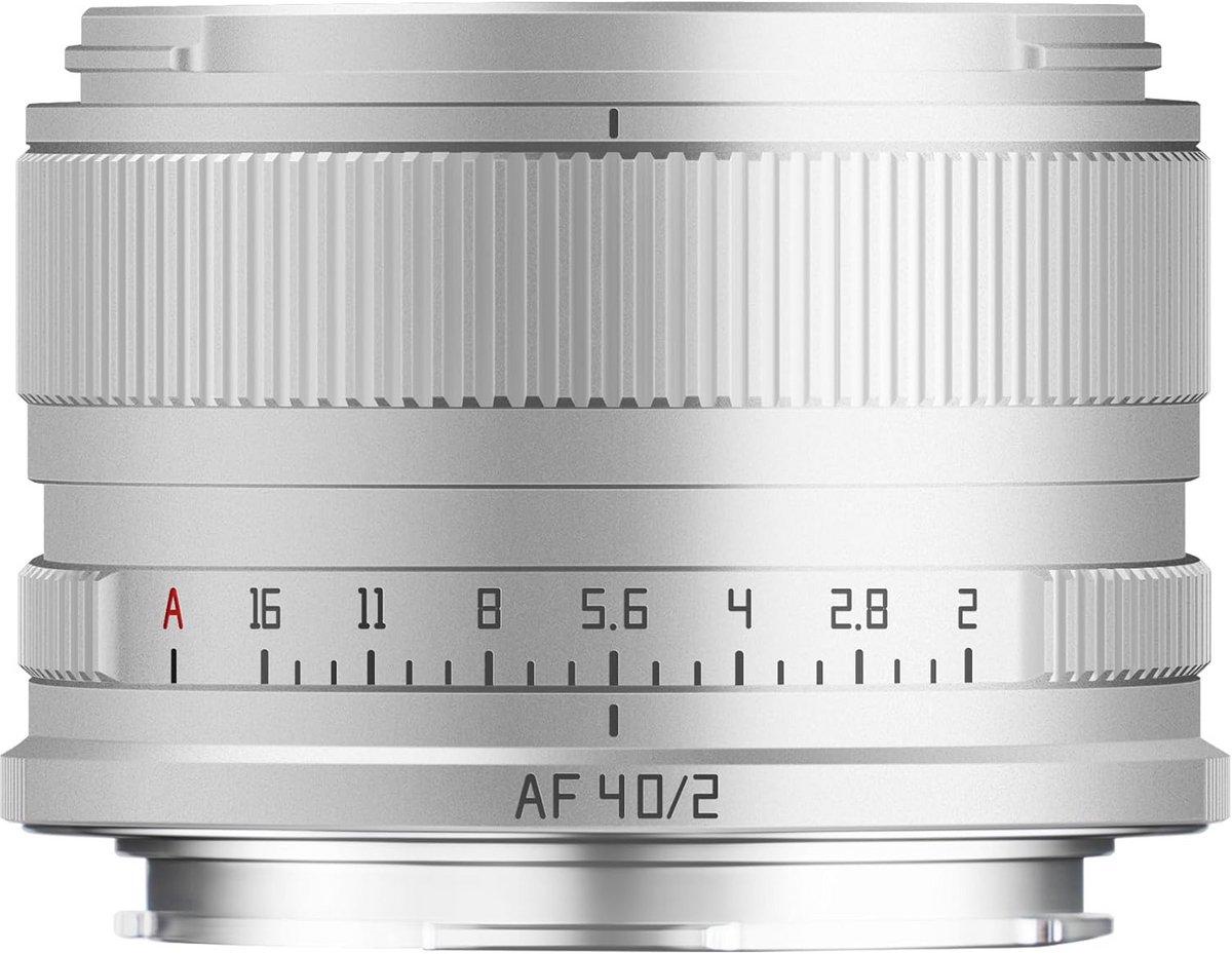 Full Frame 40mm F2 Autofocus Camera Lens Zilver Lichtgewicht Compact