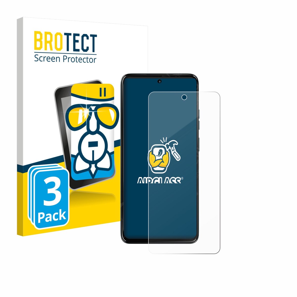 Screenprotector 3 Stuks voor Motorola Moto G67 Power Beschermglas transparant