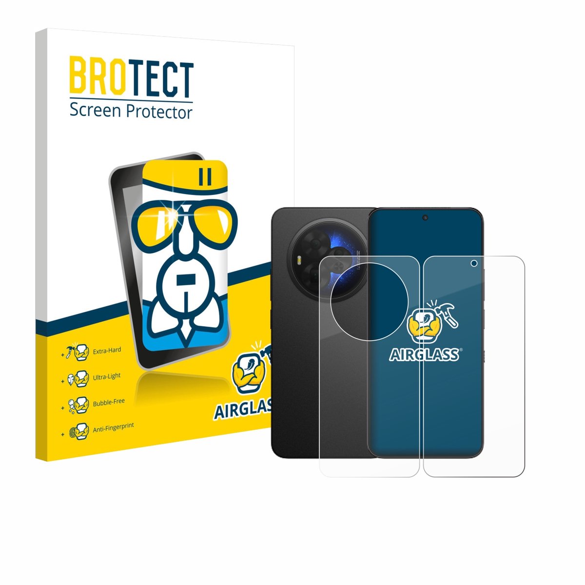 Screenprotector voor TCL NXTPAPER 60 Ultra (Voor+Achter) Beschermglas transparant
