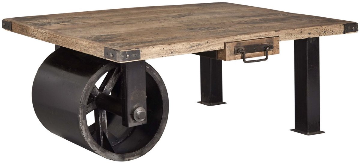 MASSIVMOEBEL24 .DE RAILWAY #105 salontafel blank gelakt massief hout mango 110x80x43 cm (BxTxH)