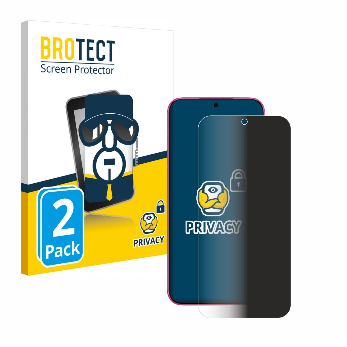 BROTECT - privacy screenprotector voor Huawei Pura 70 - Folie Beschermfolie Blauwlichtfilter 2 Stuks