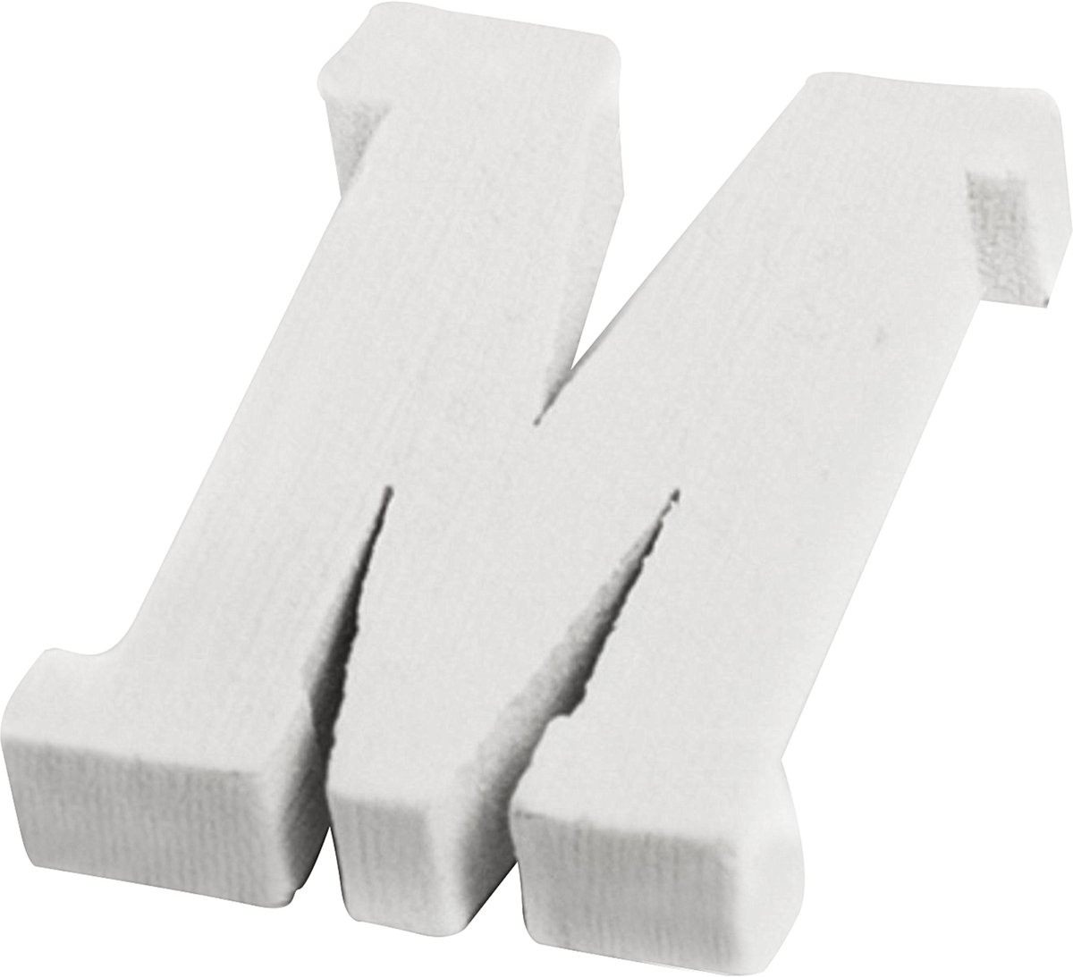 ARTYFETES - Kleine witte houten letter M 5 cm voor bruiloft