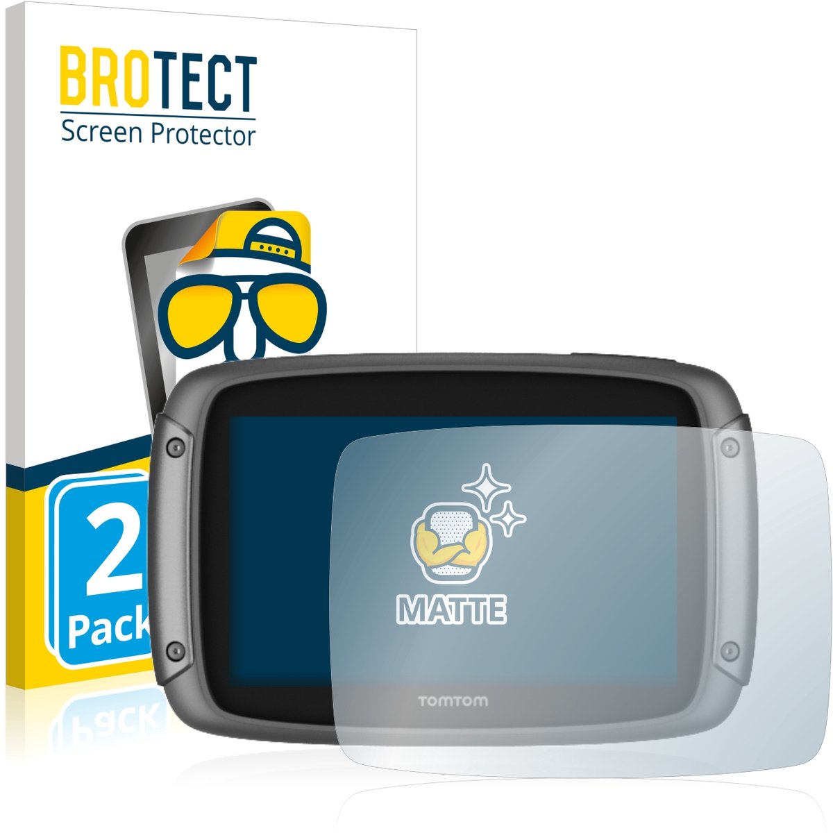BROTECT - Screenprotector voor TomTom Rider 500 - Folie Beschermfolie matte 2 Stuks