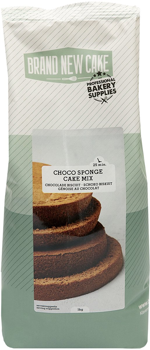 BrandNewCake® Chocolade Biscuit-mix 1kg - Bakmix