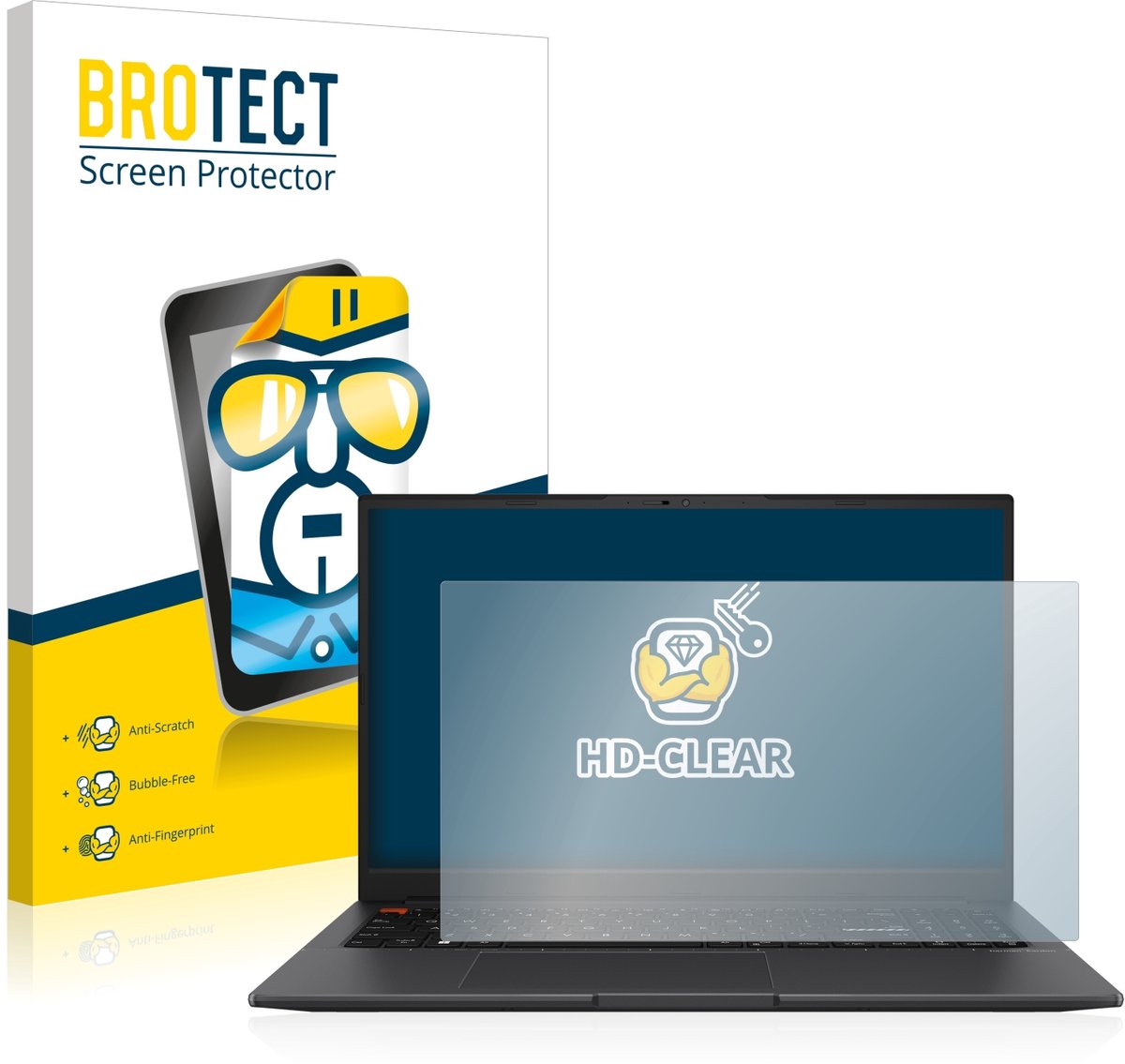 BROTECT - Screenprotector voor ASUS VivoBook S 15 OLED - Folie Beschermfolie transparant