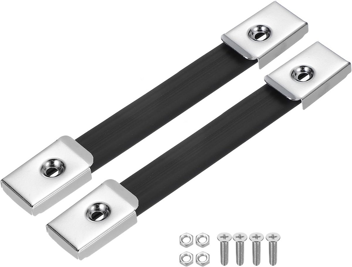 2x Rubber Draagriem voor Speaker Kast Versterker – Met Metalen Eindkappen
