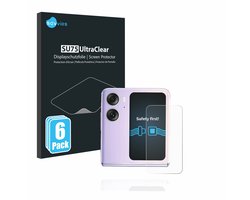 Savvies - Screenprotector voor Oppo Find N2 Flip (Achterdisplay) - Folie Beschermfolie transparant 6 Stuks