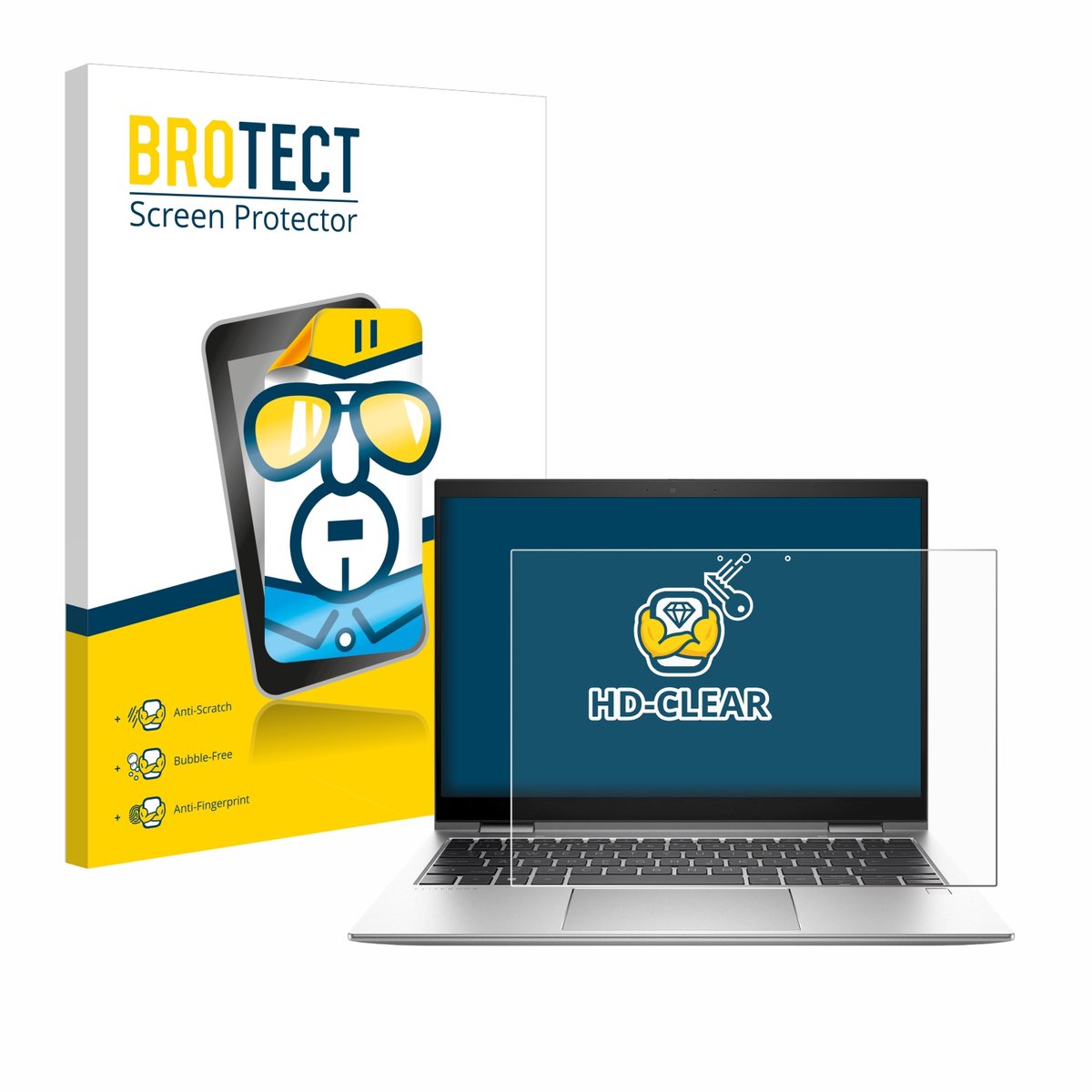 BROTECT - Screenprotector voor HP EliteBook x360 830 G10 - Folie Beschermfolie transparant