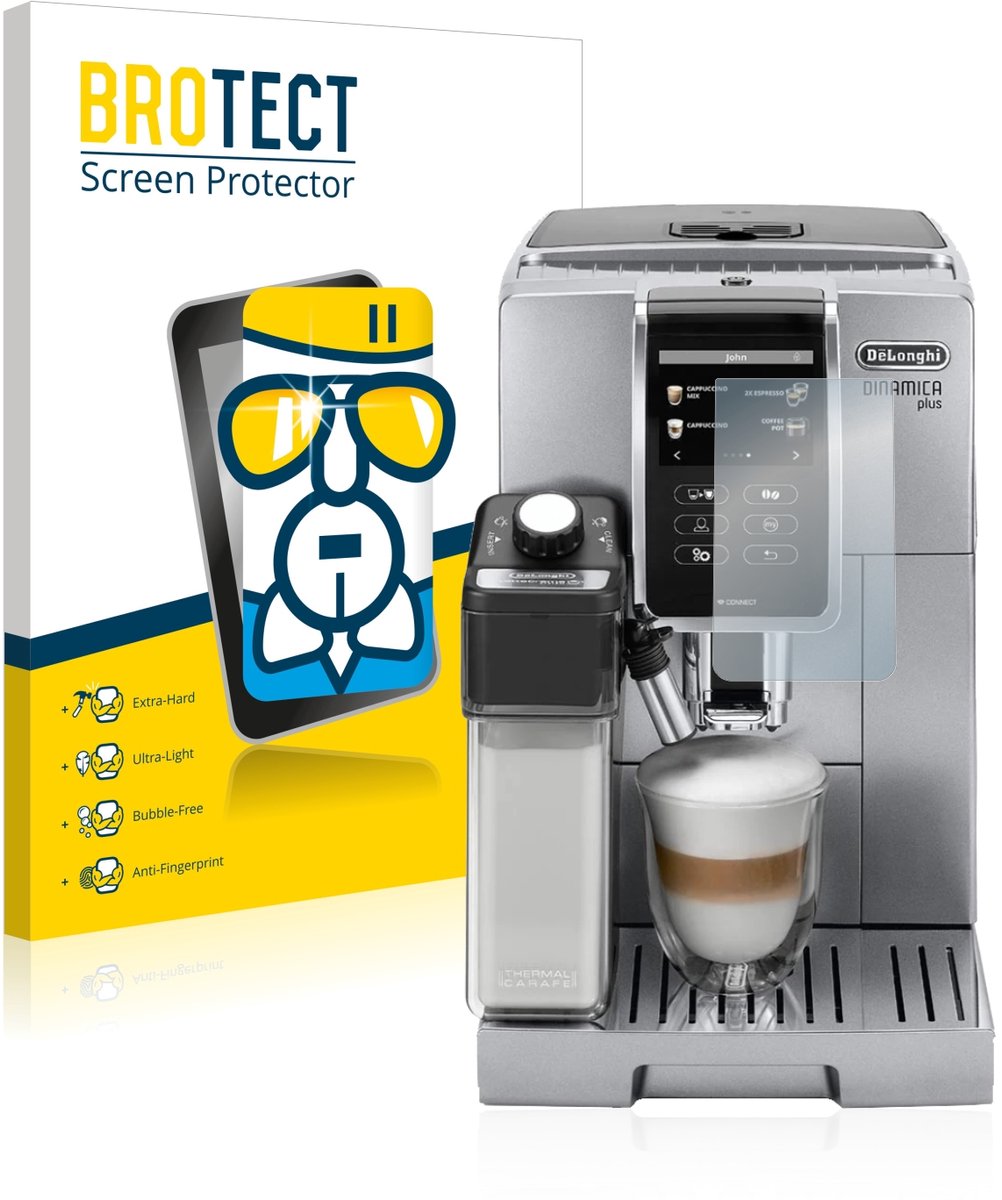 Screenprotector voor DeLonghi Dinamica Plus ECAM370.95.T Beschermglas transparant