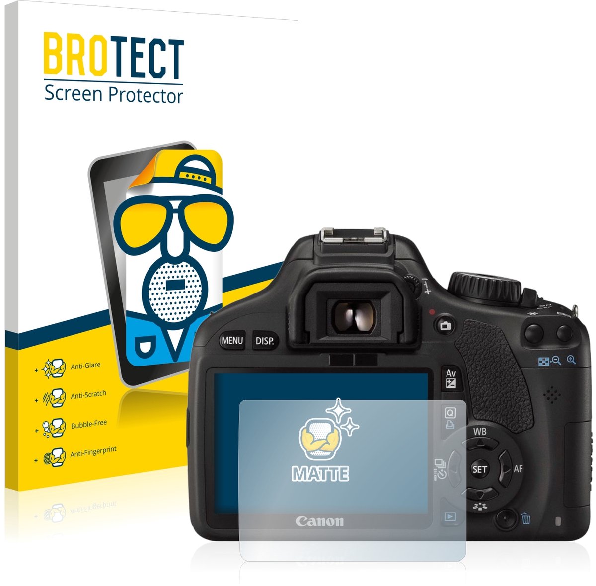 BROTECT - Screenprotector voor Canon EOS 550D - Folie Beschermfolie matte 2 Stuks