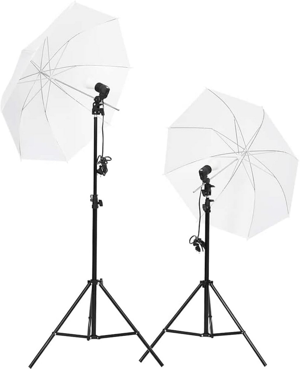 Complete Studiolamp Set met Statieven en Paraplu's voor Fotografie en Video