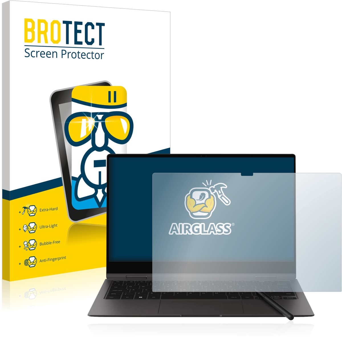 Screenprotector voor Samsung Galaxy Book2 Pro 360 13.3" Beschermglas transparant
