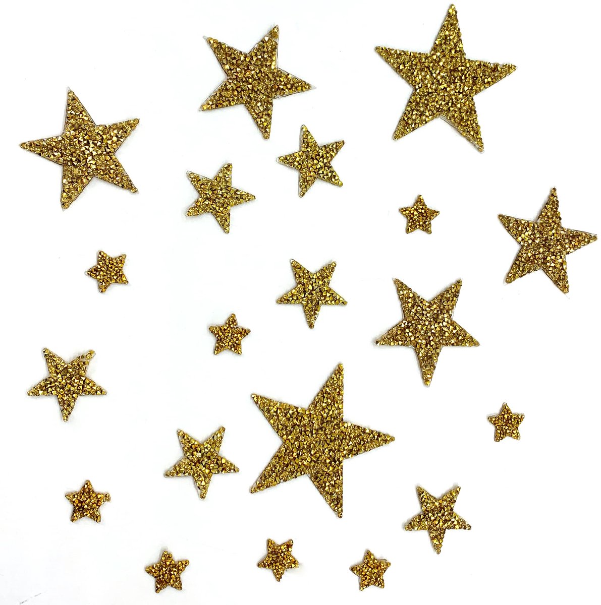 Strijkpatches - Sterren Design - 20 Stuks - Goud