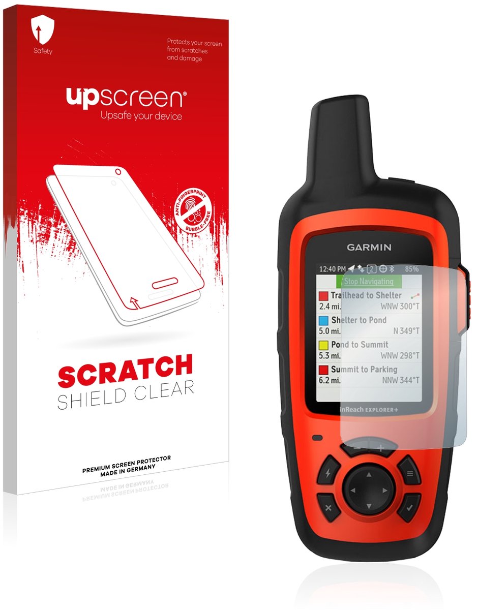 upscreen - Screenprotector voor Garmin inReach Explorer+ - Folie Beschermfolie transparant