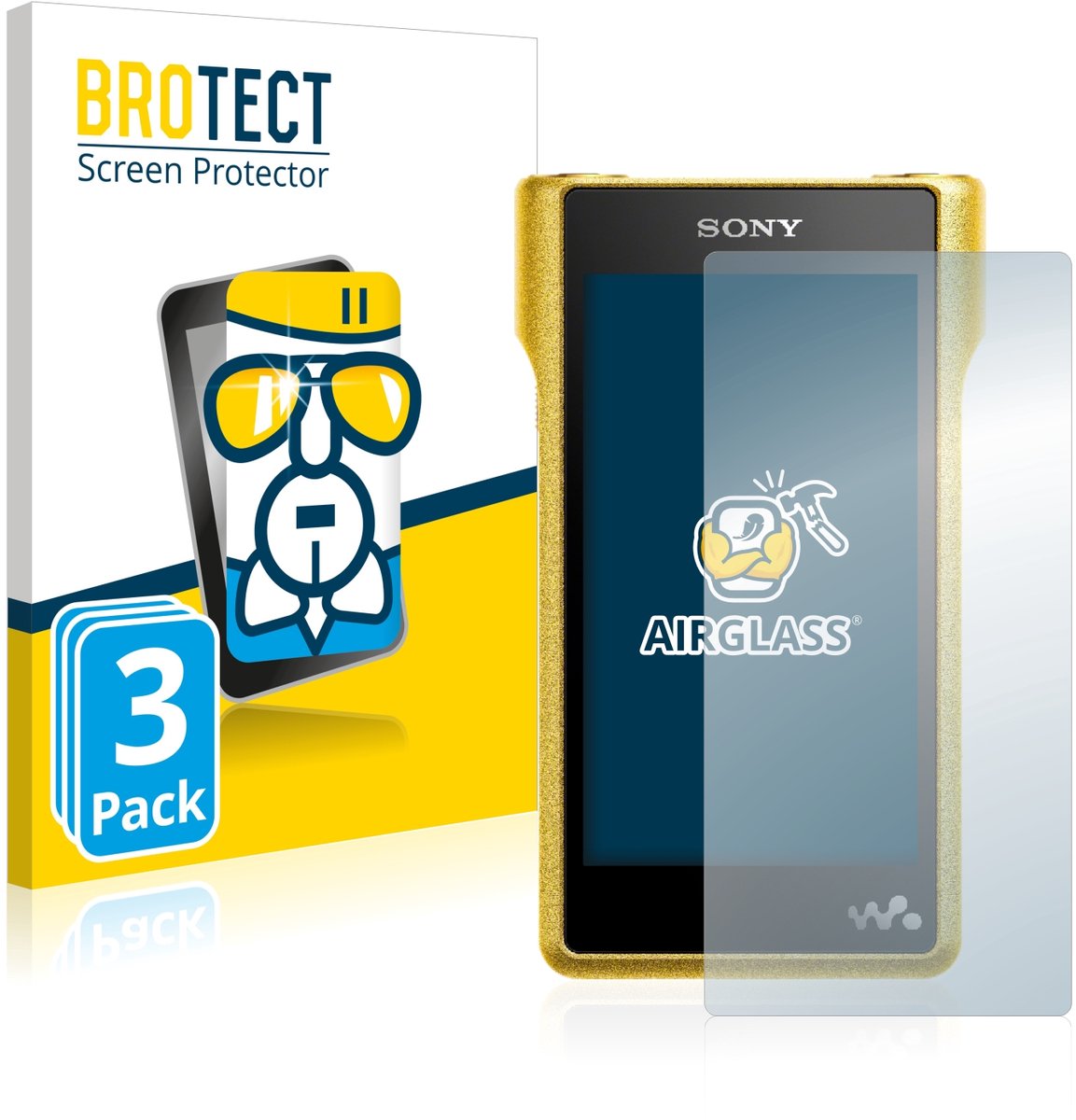 Screenprotector 3 Stuks voor Sony Walkman NW-WM1A Beschermglas transparant