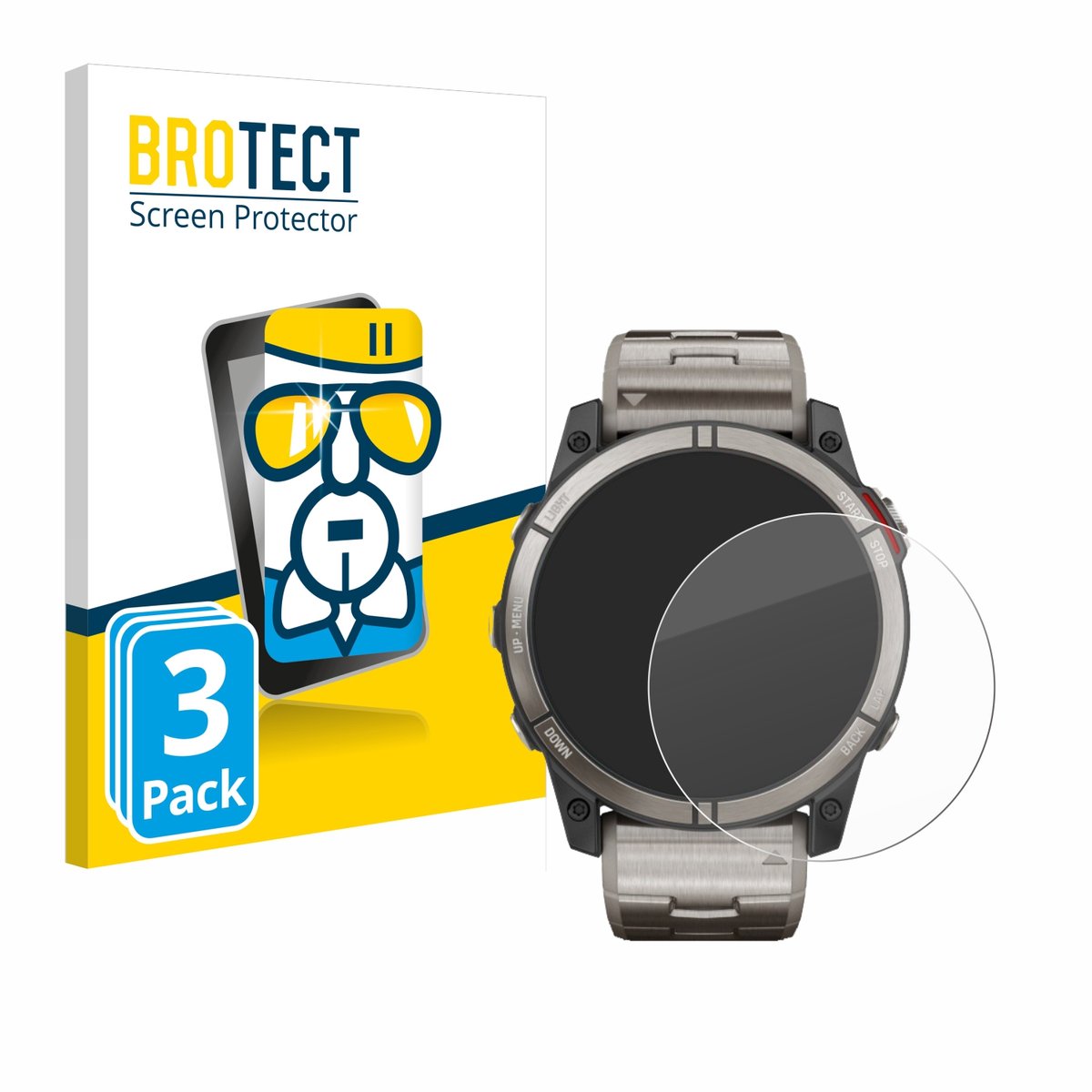 Screenprotector 3 Stuks voor Garmin quatix 7X Beschermglas transparant