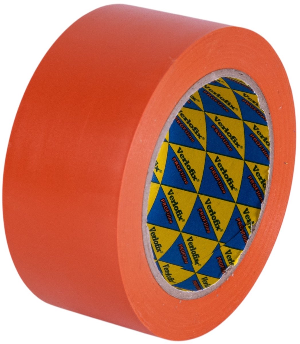 Verlofix Bouw- En Stuclopertape 50 Mm X 33 M Pvc Oranje