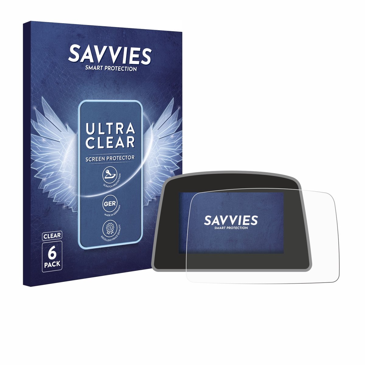 Savvies - Screenprotector voor PowaKaddy C2i - Folie Beschermfolie transparant 6 Stuks