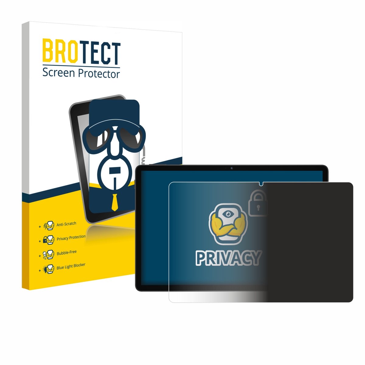 BROTECT - privacy screenprotector voor Doogee U11 - Folie Beschermfolie Blauwlichtfilter