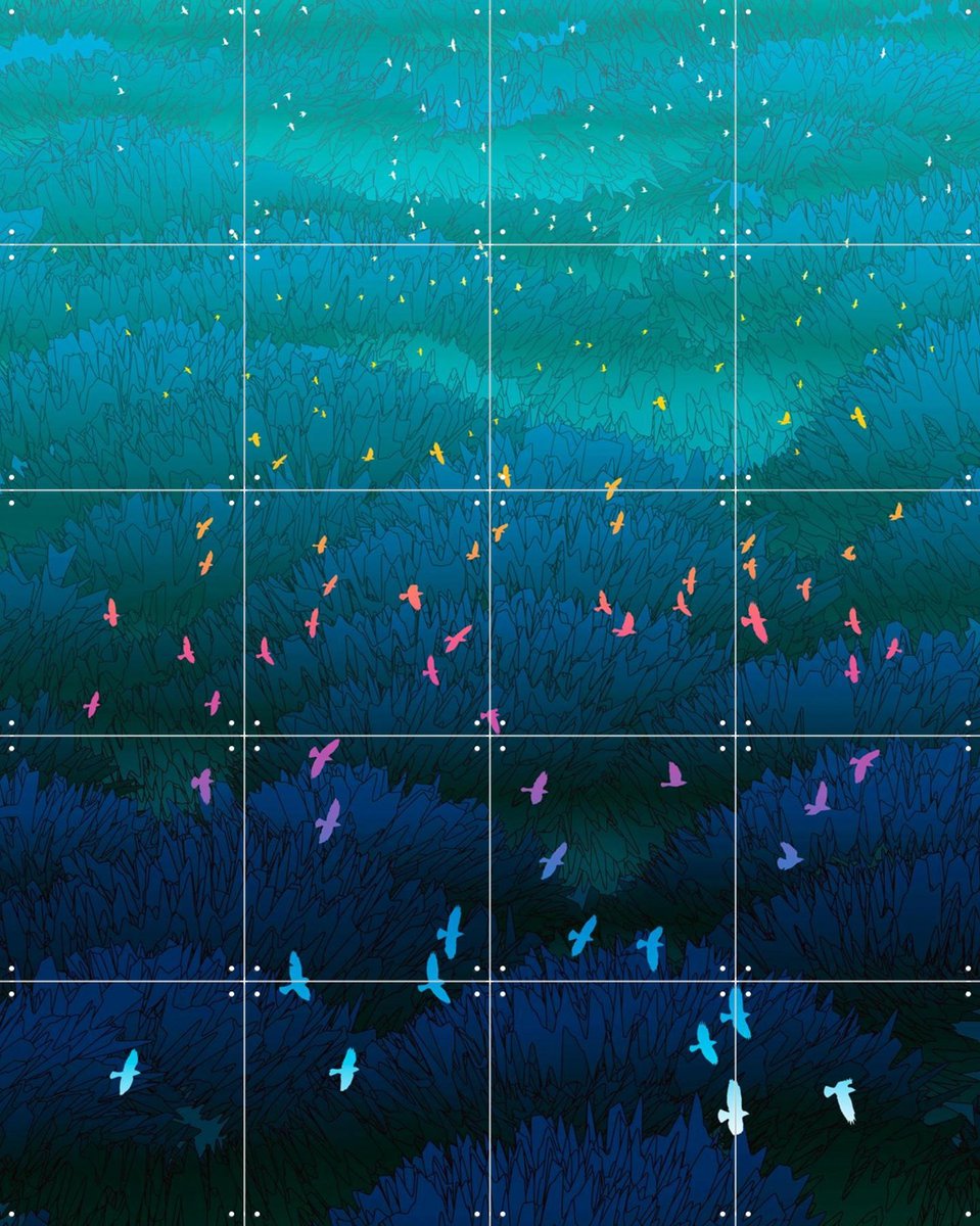IXXI Amazonian Flight, Angelo Cerantola - 80 x 100 cm - Gratis ophangtool - Grote wanddecoratie en posters - Grafisch Ontwerp, Abstract, Illustraties