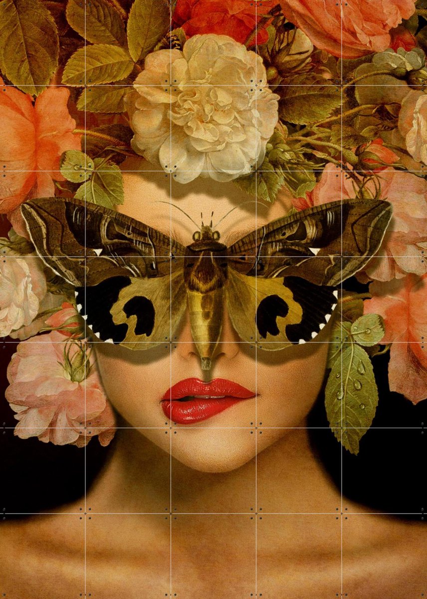 IXXI The Butterfly Effect, Marja van den Hurk - 100 x 140 cm - Gratis ophangtool - Grote wanddecoratie en posters - Surrealisme, Collage, Fotografie