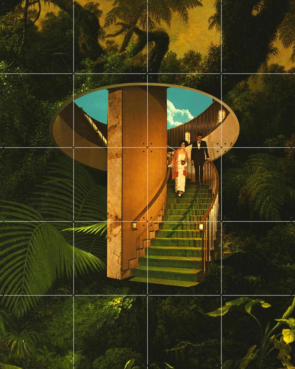 IXXI Into the Wild, Fran Rodriguez - 80 x 100 cm - Gratis ophangtool - Grote wanddecoratie en posters - Illustraties, Surrealisme, Collage, Mancave