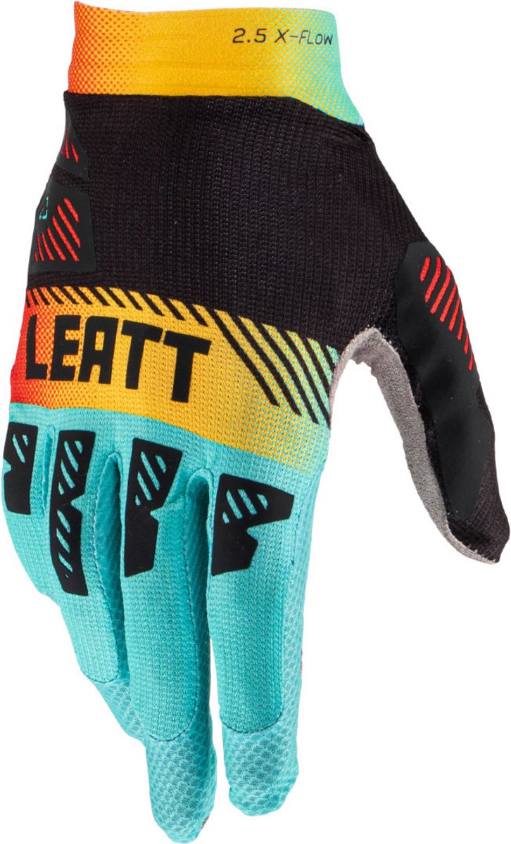 Leatt Moto 2.5 X-Flow Contrast Zwart Blauw Geel Motorcross Handschoenen - Handschoen