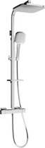 Mexen CQ33 opbouw douche set met regendouche en thermostatische kraan, chroom - 772503395-00