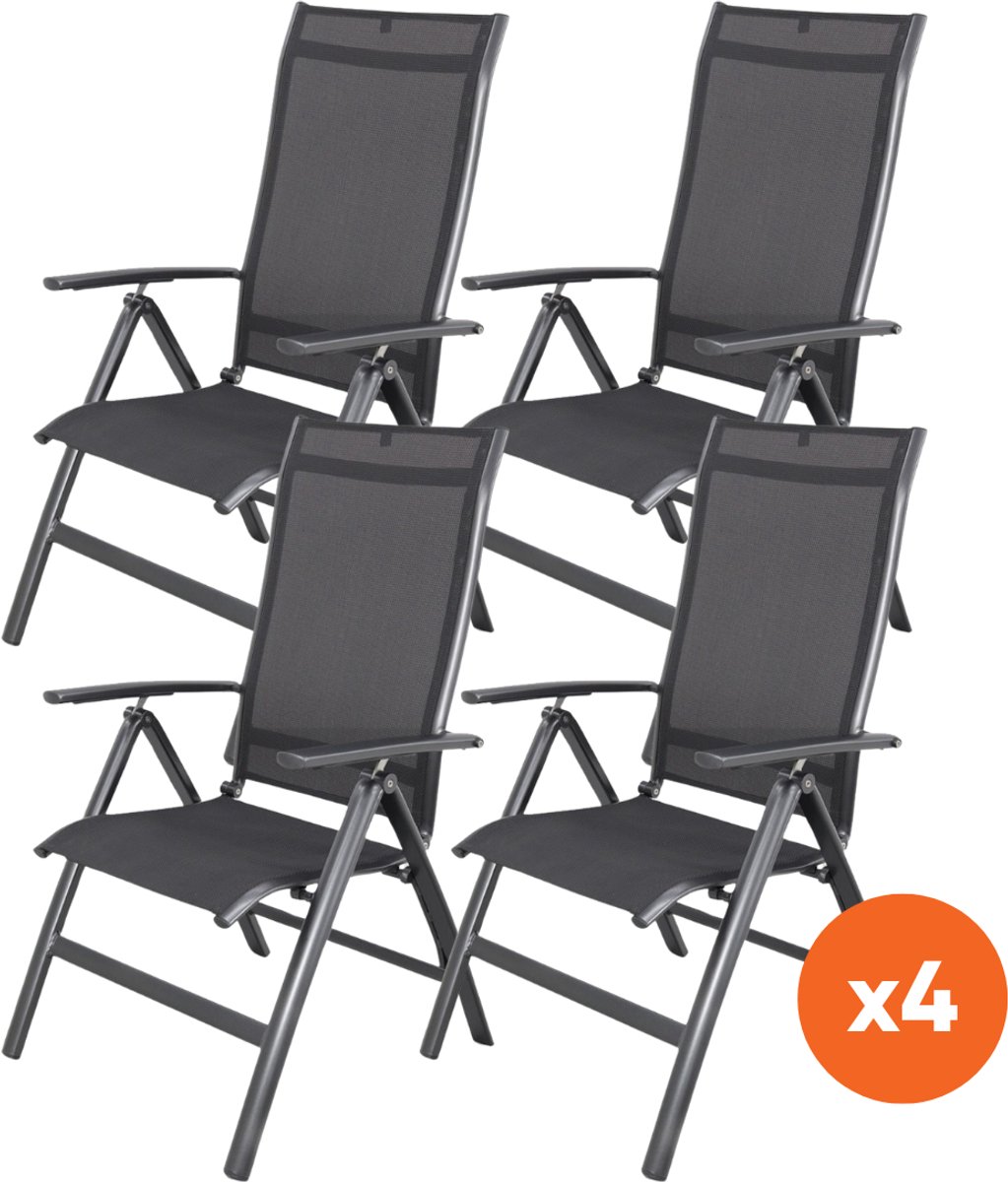 Set van 4 - Kettler Legato Curve aluminium standenstoel