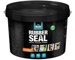 Bison Rubber Seal 2.5L- Rubber coating om oppervlakken waterdicht te maken, dakgoot repareren, binnen en buiten, afdichten, beschermen en repareren, 2,5 liter pot