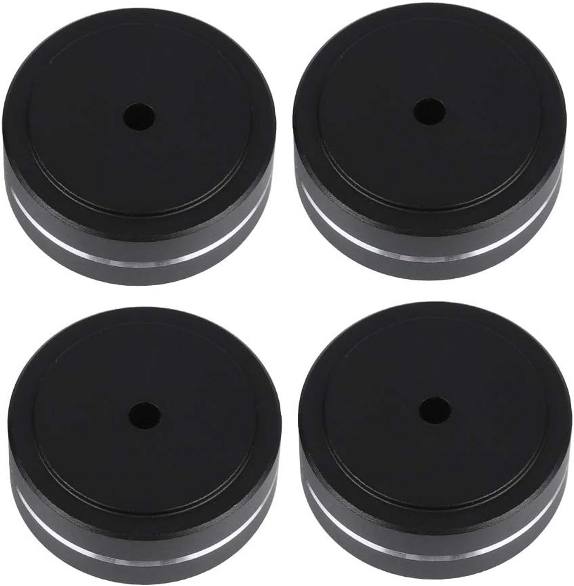 4x Universele Vibratiedempende Voetjes voor Audioapparatuur - Aluminium Schokabsorberende Pads voor Versterkers en Speakers
