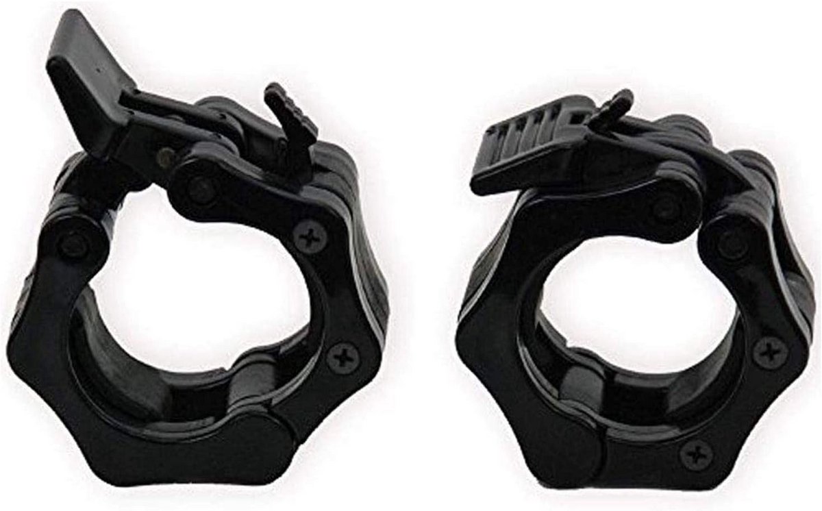 2x 50mm Olympische Haltersluitingen Barbell Klemmen - Schroefdraad Clips voor Gewichtheffen