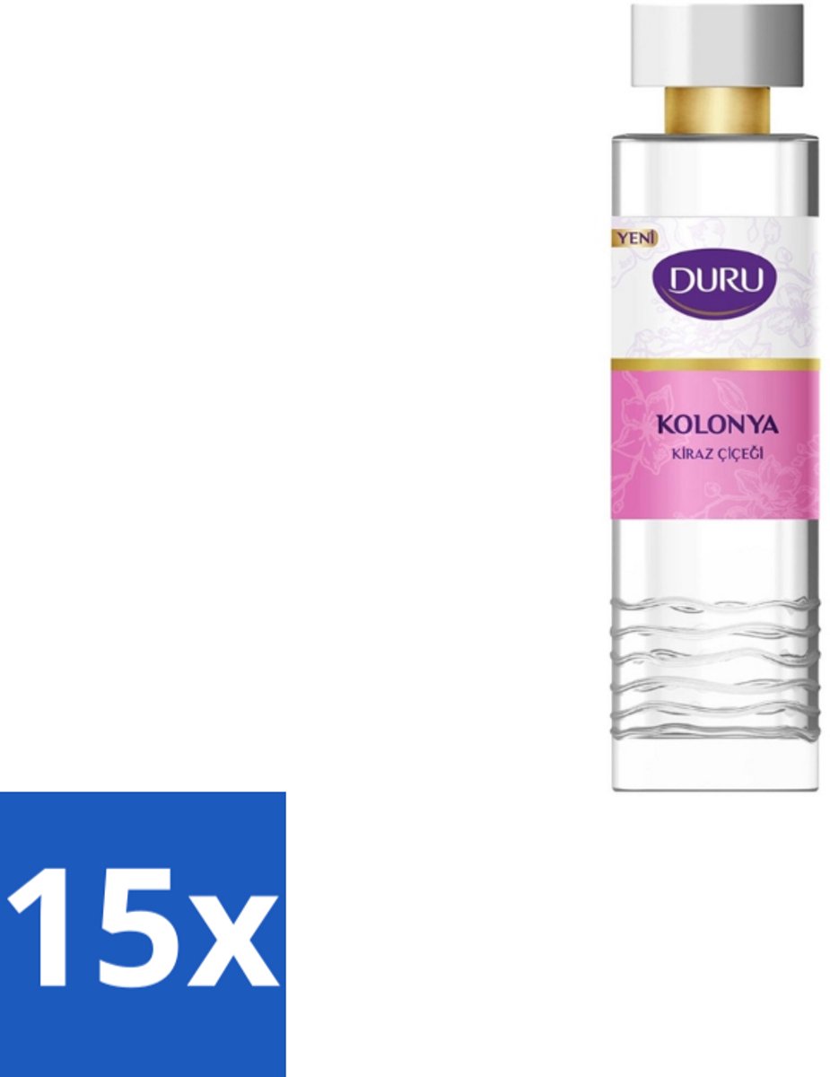 15 x Duru – Eau de Cologne – Kersenbloesem -Handdesinfectie – 400 ml - Eau De Cologne - Kersenbloesem - Hygiëne - Handdesinfectie - Ethanol