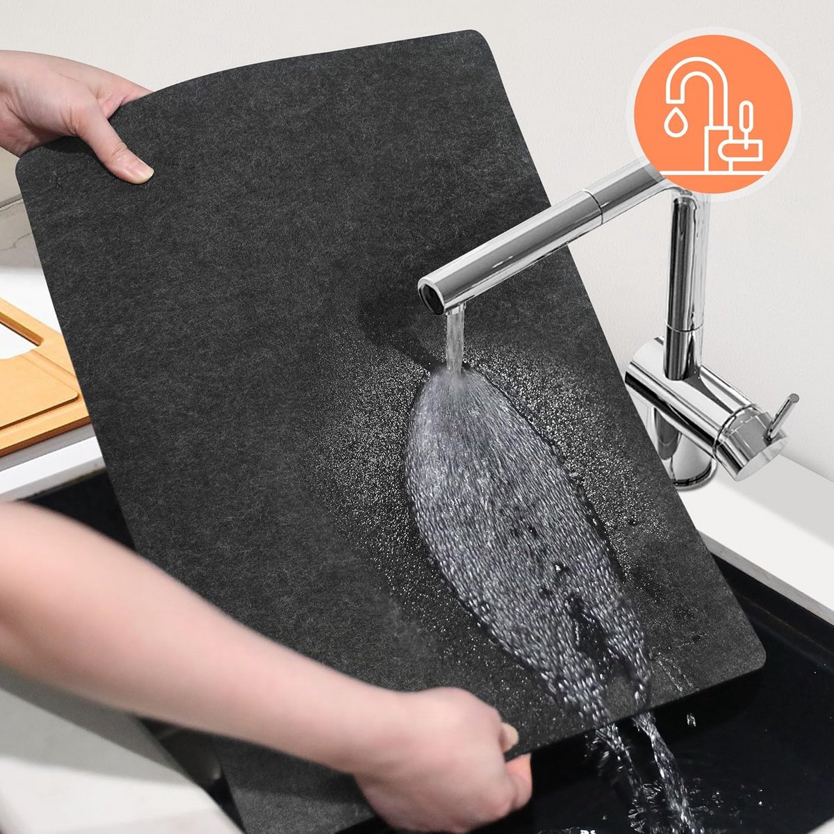 8 stuks Vilten Placemats 44x32 cm Dikke Tafelonderleggers Grijs Afwasbaar — cadeau in Wonen & Interieur - foto 4