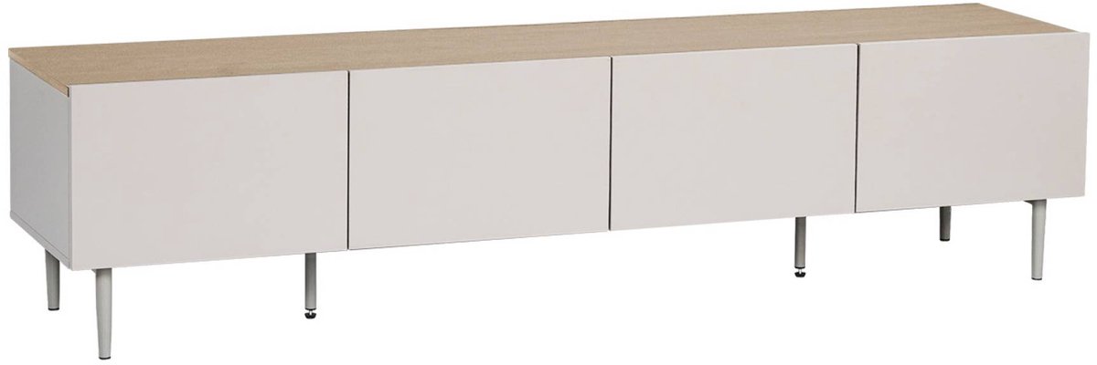 sweeek Tv-meubel metaal en houtdecor 4 deuren 180cm - ashton Beige