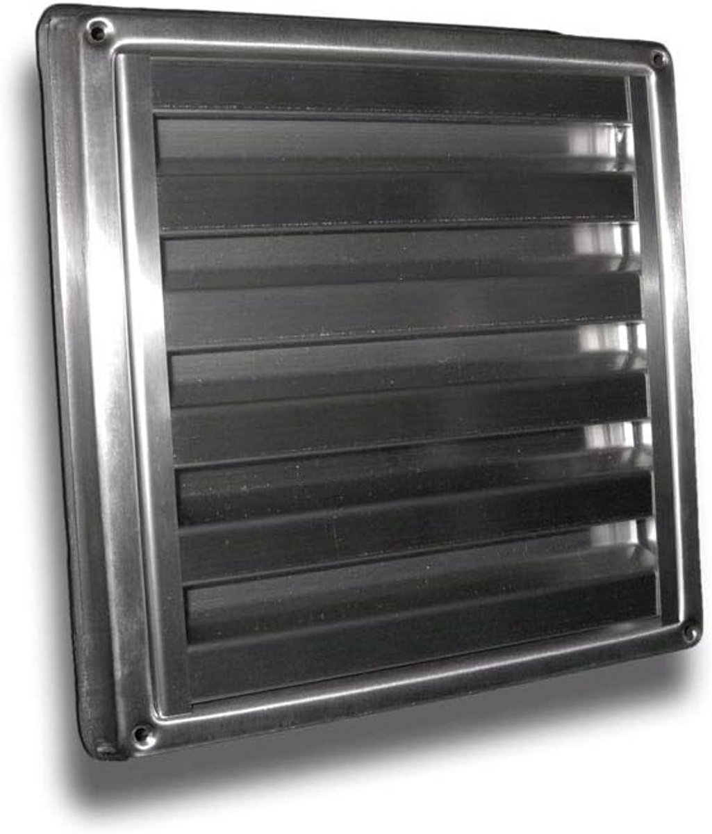 Ventilatierooster RVS met insecten- en weersbeschermt