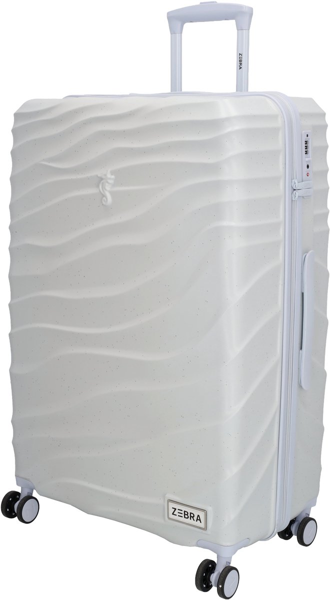 Zebra Trends Sandy Koffer - 28 Inch - Grote Reiskoffer - Gerecycled - TSA - Vakantie - Lichtgewicht - Lichtblauw