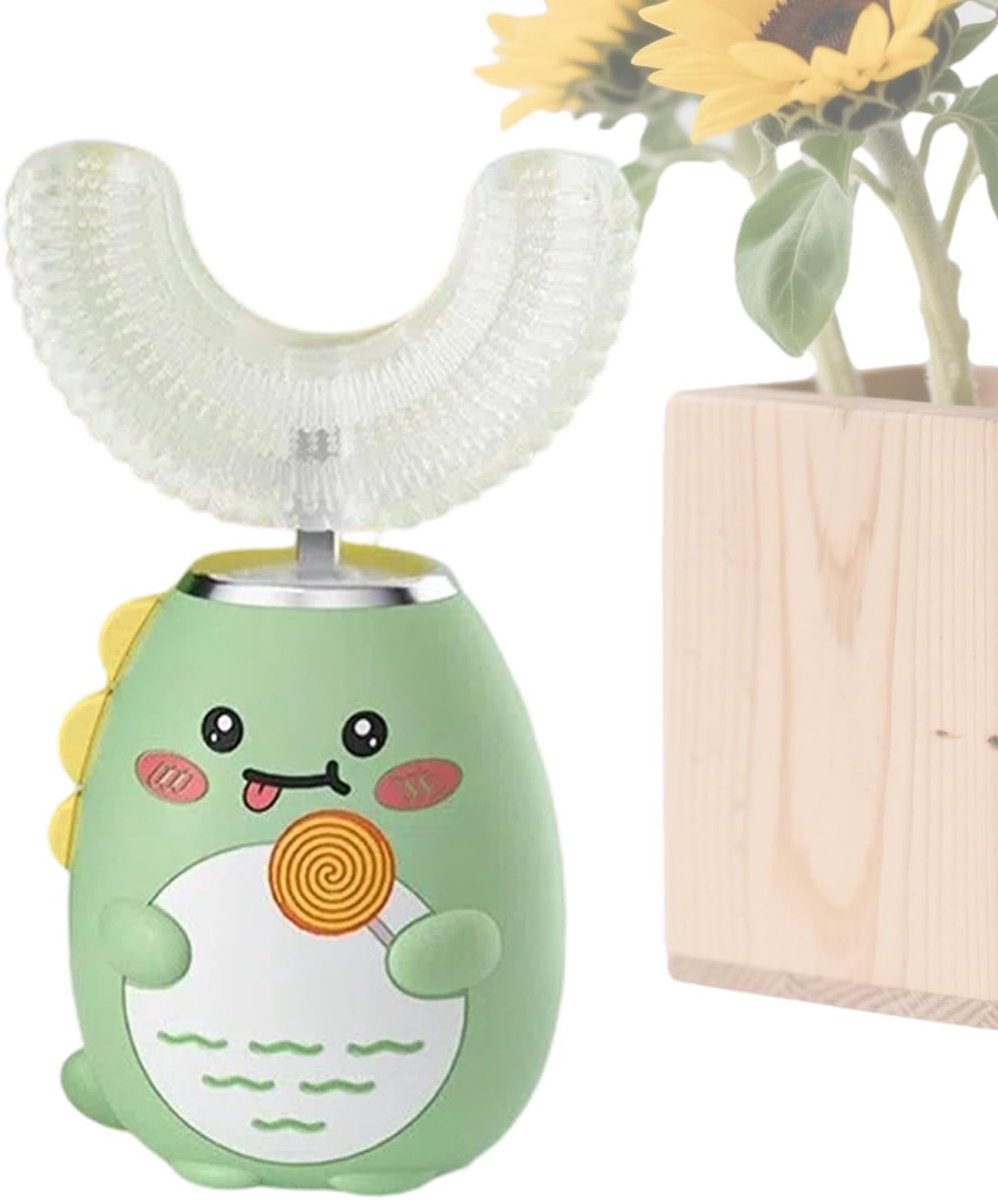 Elektrische U-tandenborstel - Automatische Reiniger - Kinder Mondverzorging - 3 Poetsstanden Timer - 10 cm Lengte