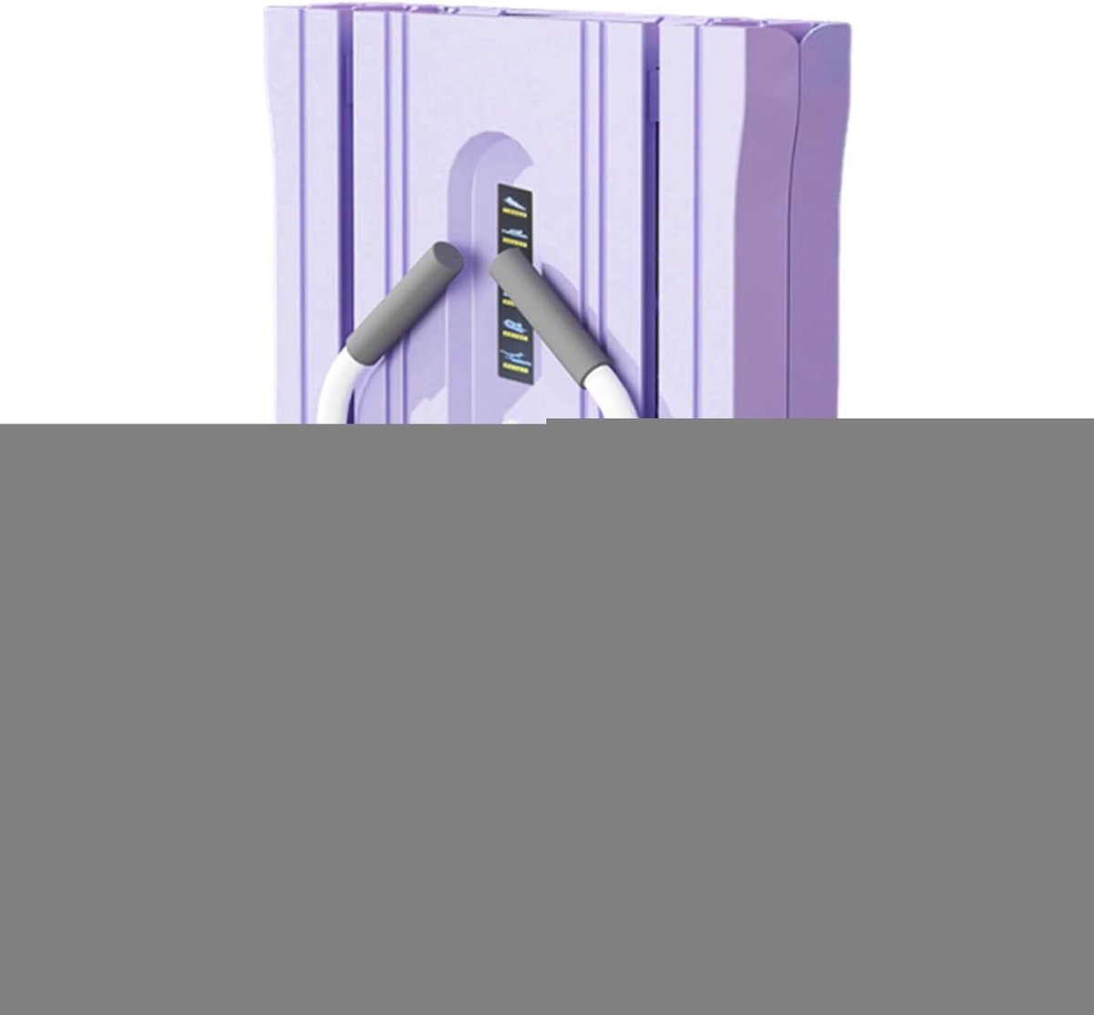 Pilates Reformer Bord - Core Trainer - Thuis Fitness - Draagbaar en Opvouwbaar - 105x40cm - Paars